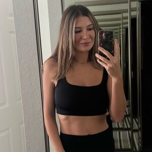 SHEIN Black Sports Bra • Size M